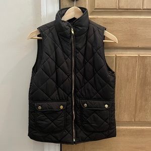 Quinn Black Quilted Puffer Vest